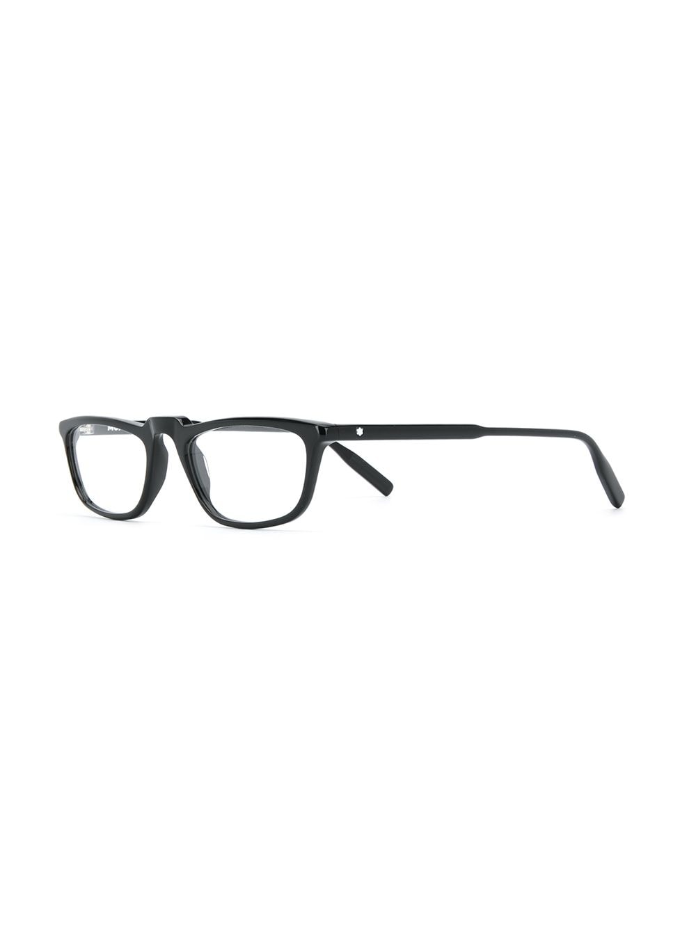 Shop Montblanc Matte-finish Square Frame Glasses In Black