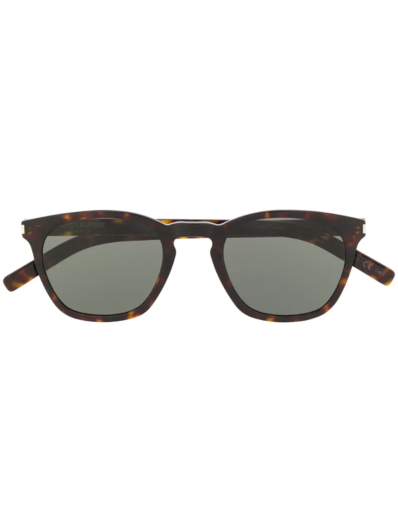 Saint Laurent Sl 28 Slim Sunglasses In Brown