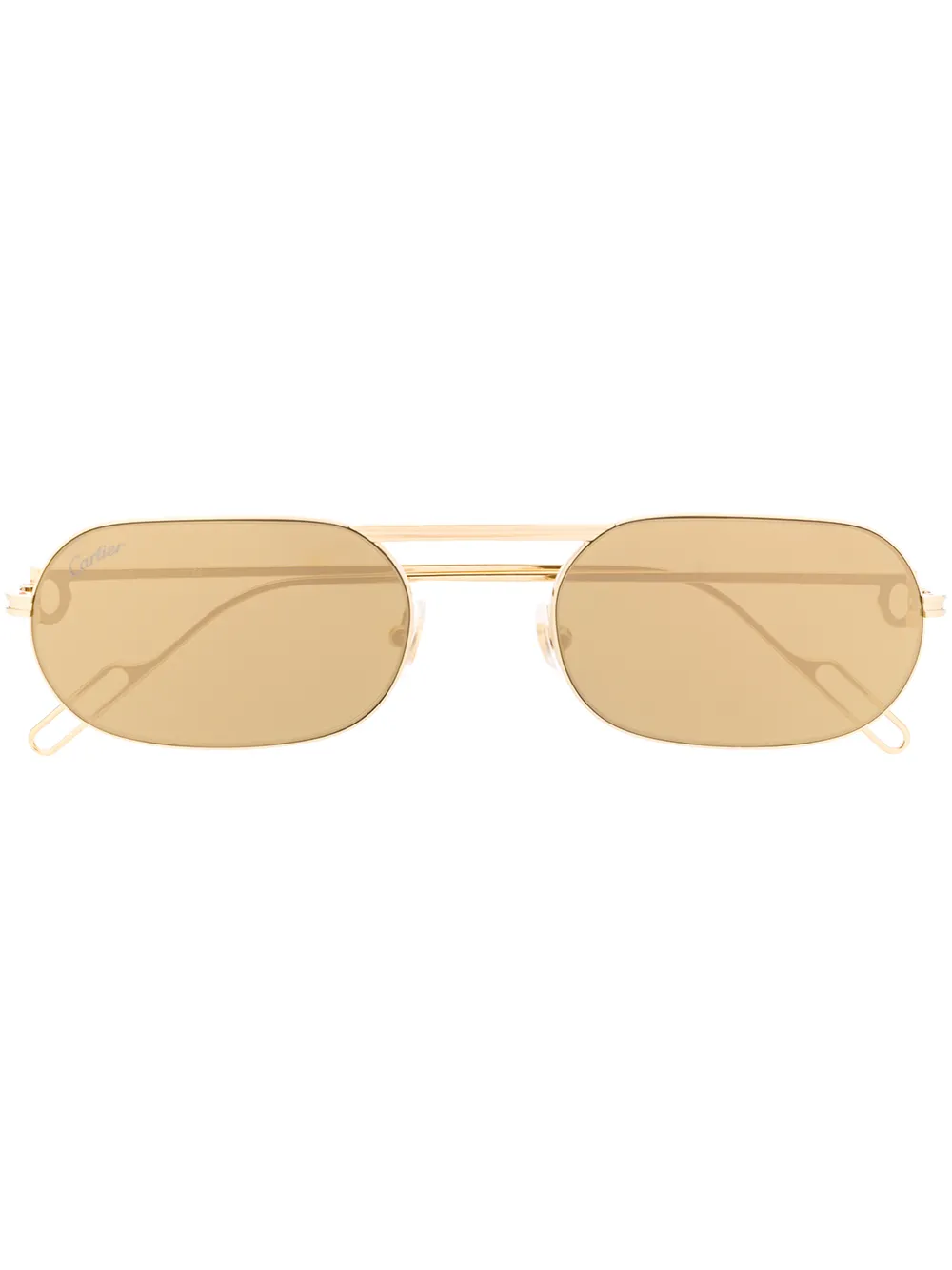 Cartier Première De  Oval-frame Sunglasses In Gold