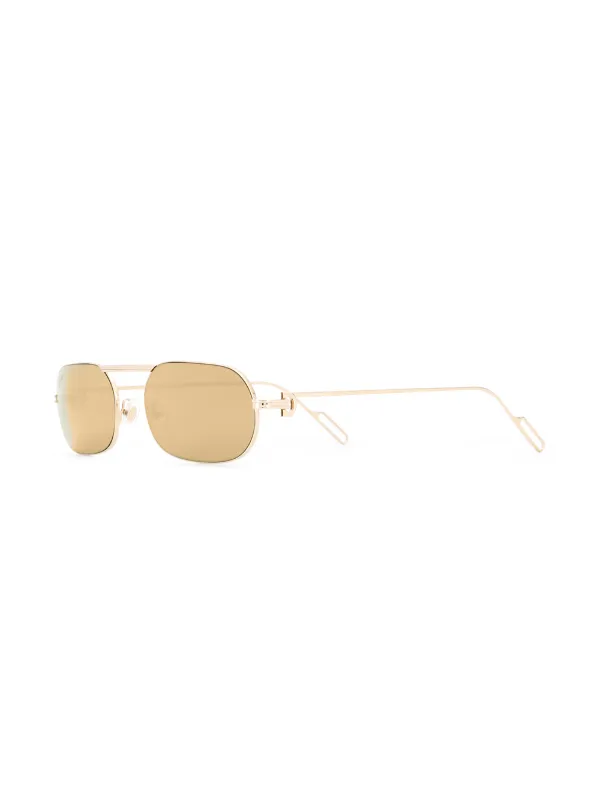 cartier gold oval sunglasses