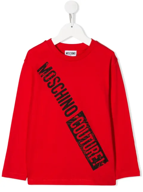 Click to view more detailed imagery on our partner's website Moschino Kids' Printed Logo T-shirt In Red