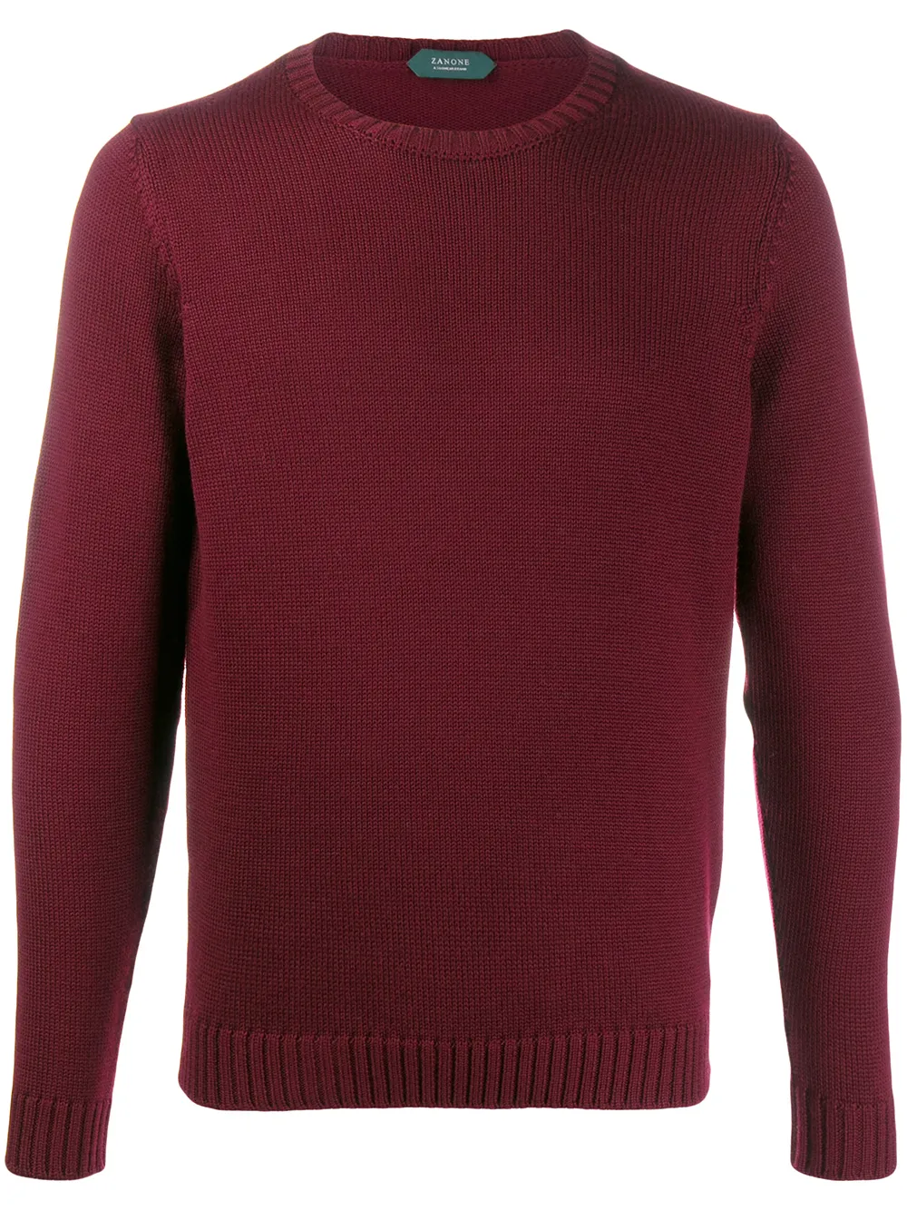 Zanone джемпер кроя слим с круглым вырезом