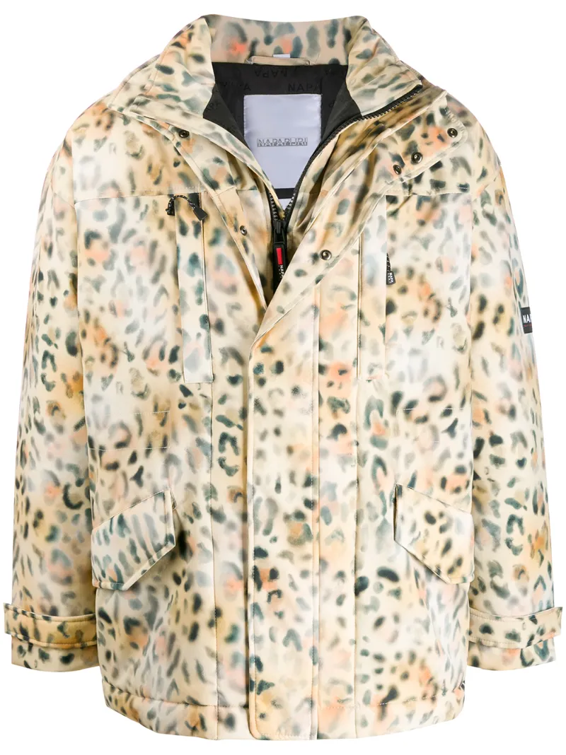 NAPA BY MARTINE ROSE LEOPARD PRINT JACKET