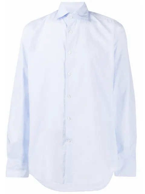 Glanshirt french collar checked shirt