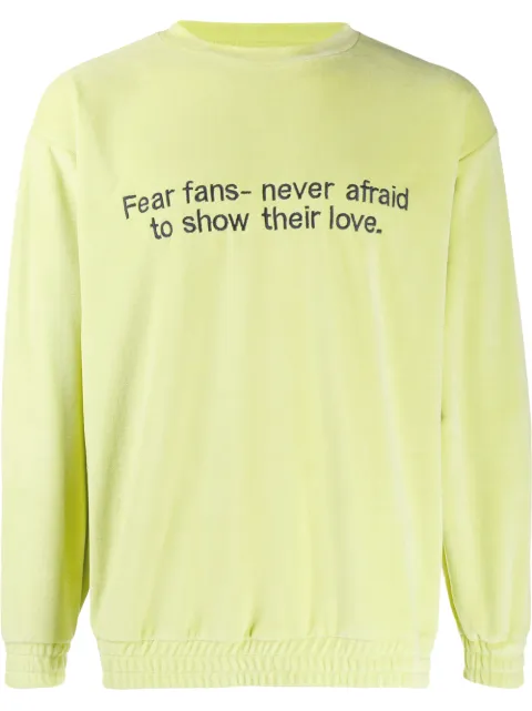 Paura long sleeve slogan sweater