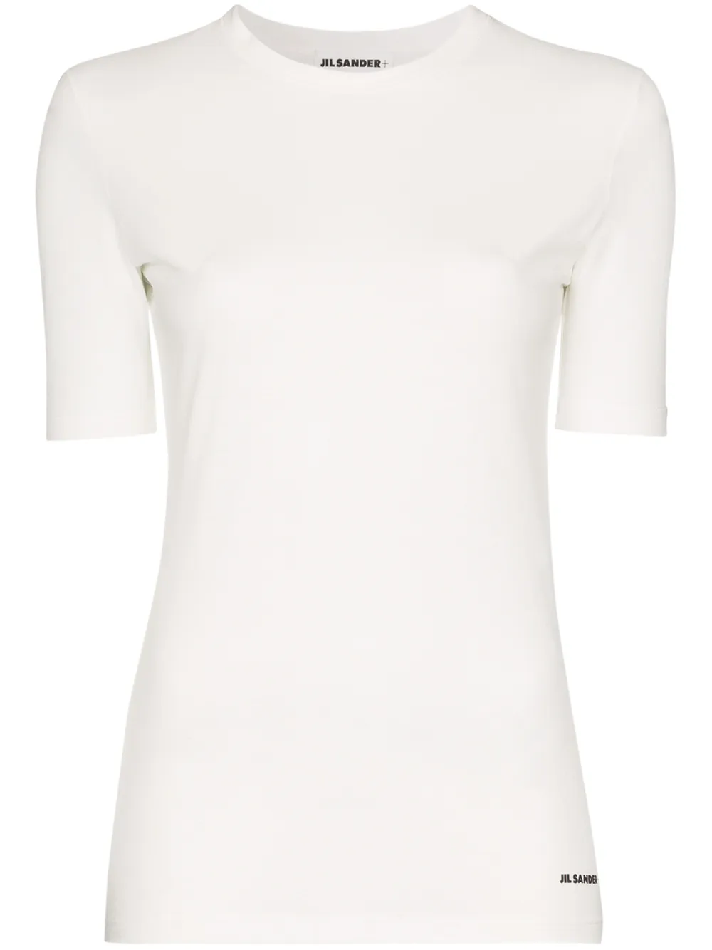 Jil Sander Contrast Logo Cotton T-shirt In White