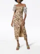 Rejina Pyo Amelia off-shoulder tiger print dress