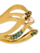 Joanna Laura Constantine gold-plated gemstone embellished hoop earrings