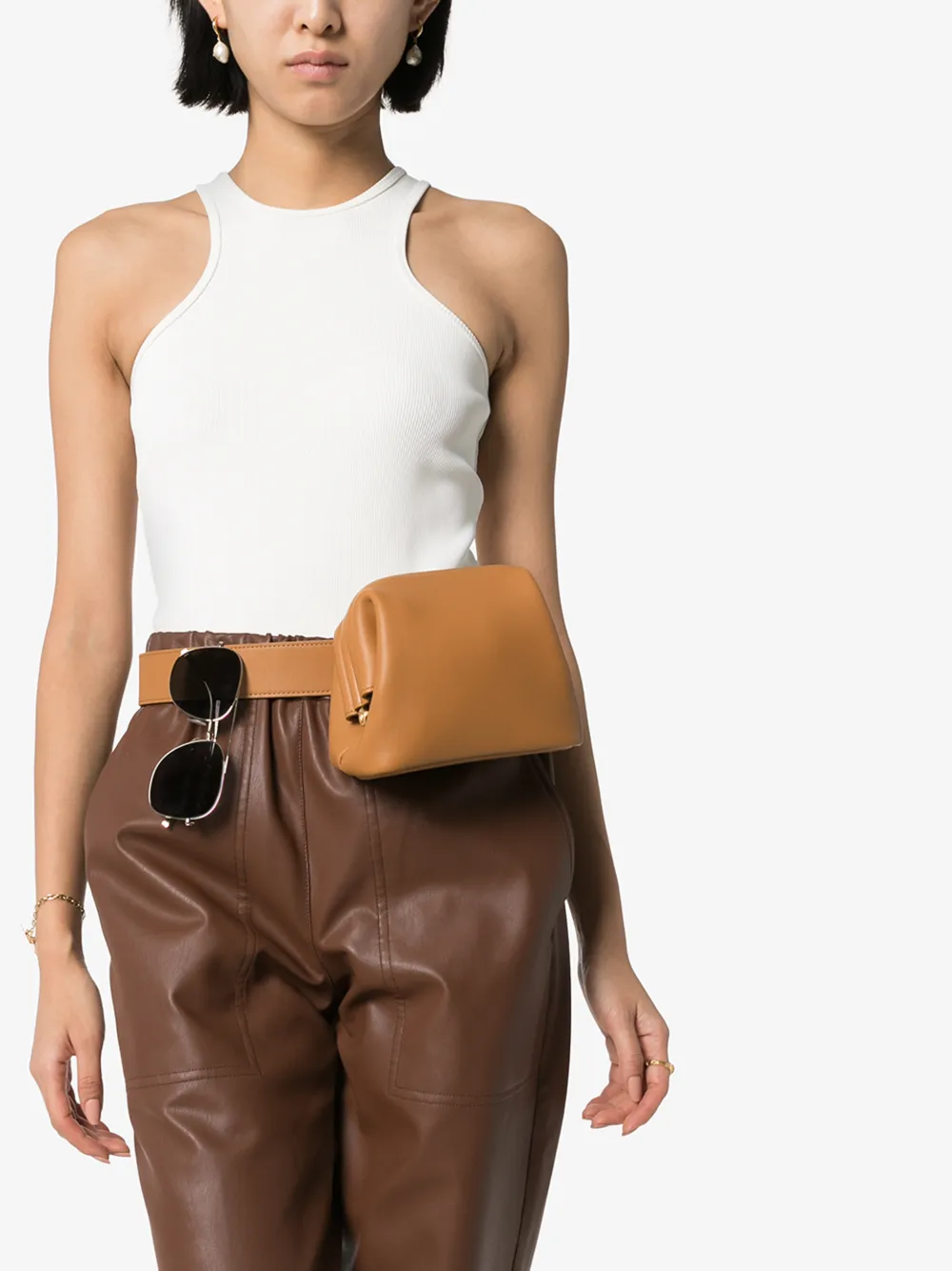 Osoi Peanut Brot Leather Belt Bag In Brown | ModeSens