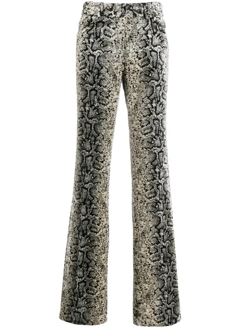 Giambattista Valli snakeskin effect bootleg trousers