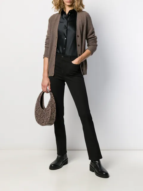 JOSEPH CASHMERE RIBBED KNIT CARDIGAN