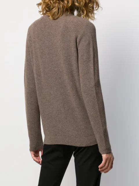 JOSEPH CASHMERE RIBBED KNIT CARDIGAN