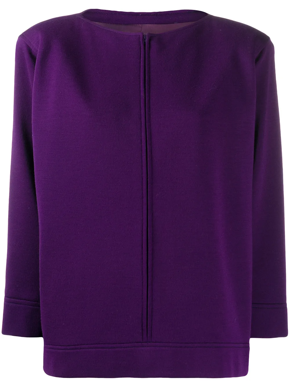 Saint Laurent Pre-Owned cardigan à coupe boxy - Violet Top Merken Winkel