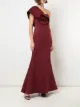 Badgley Mischka فستان سهرة بكتف مكشوف
