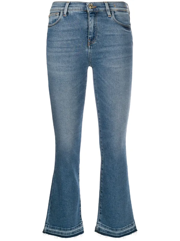 raw hem cropped jeans