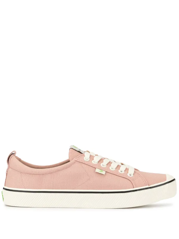 pink canvas sneakers