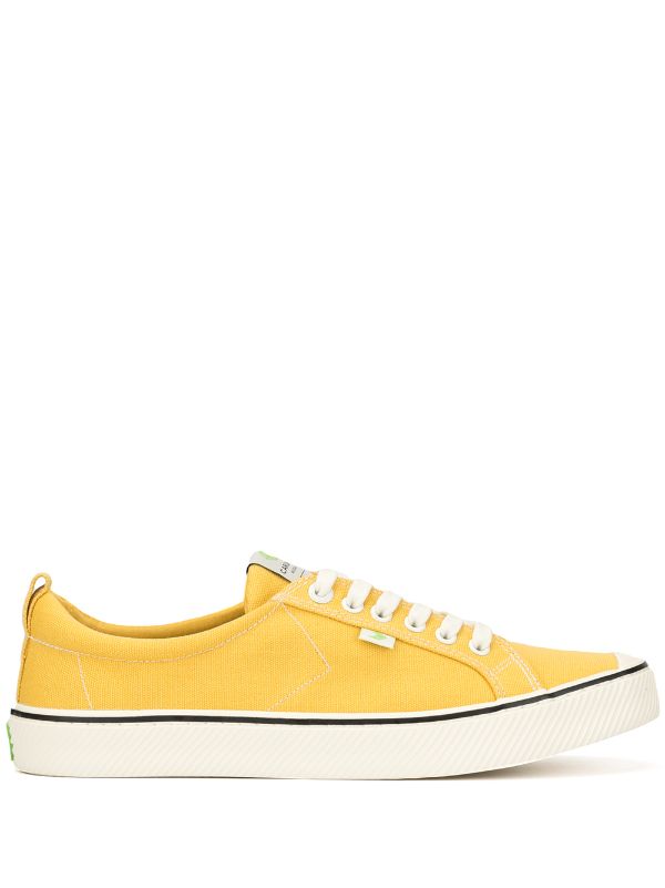 yellow canvas sneakers