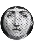 Fornasetti patterned decorative plate - White