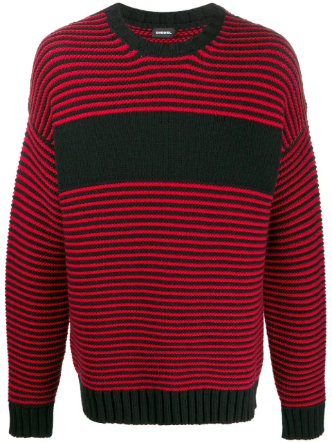 Diesel K-Ballis striped chunky jumper