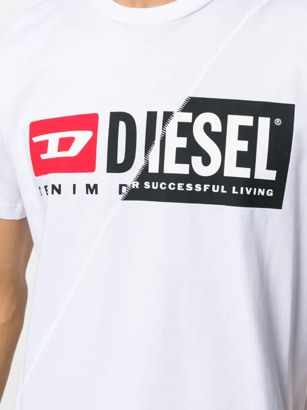 Diesel Dual Logo Print T-shirt - Farfetch