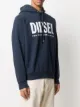 Diesel logo-print long-sleeved hoodie
