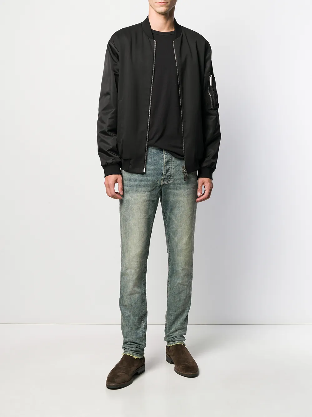 Purple Brand Gerafelde jeans - Blauw