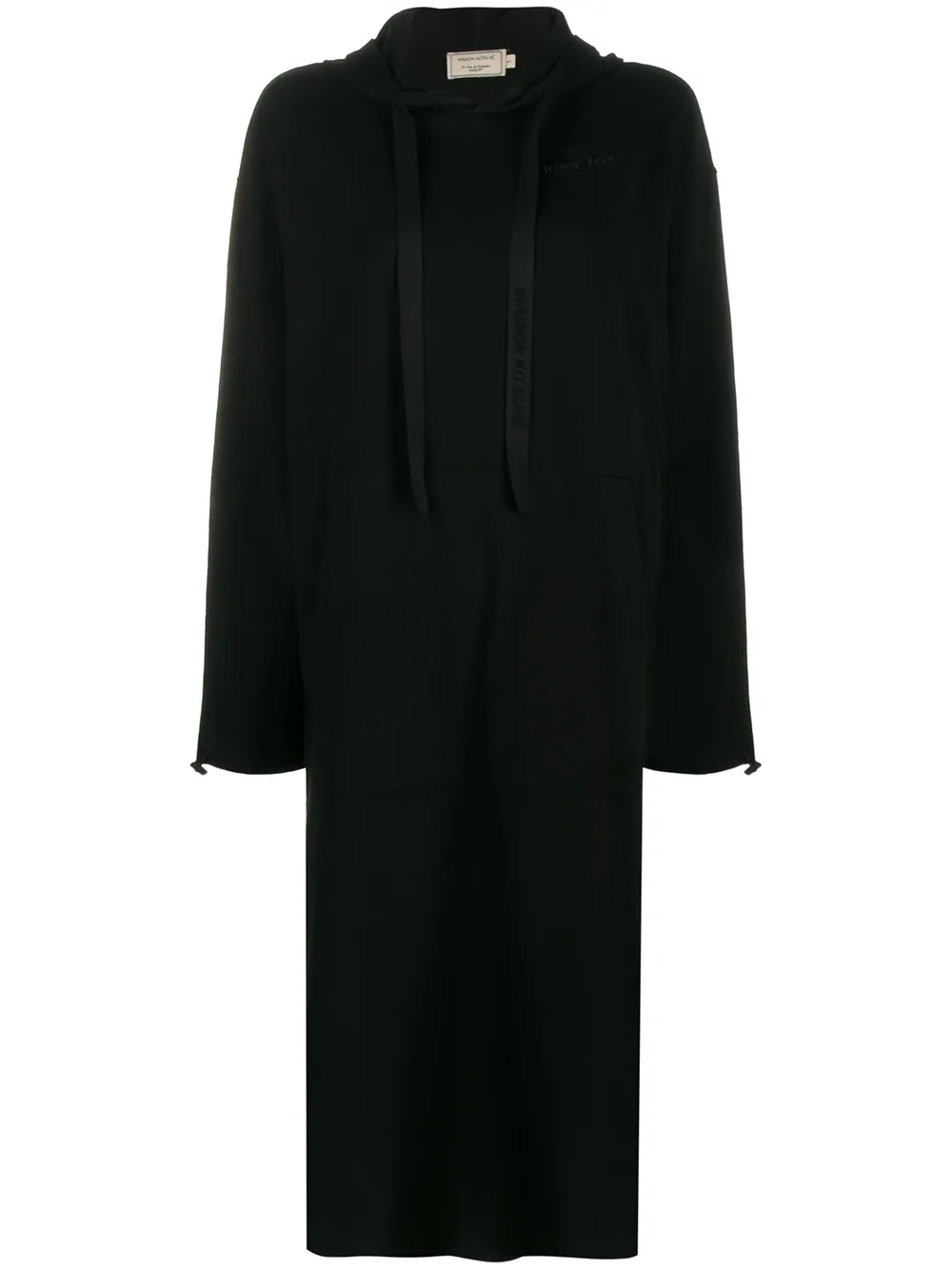 

Maison Kitsuné vestido estilo sudadera con capucha - Negro
