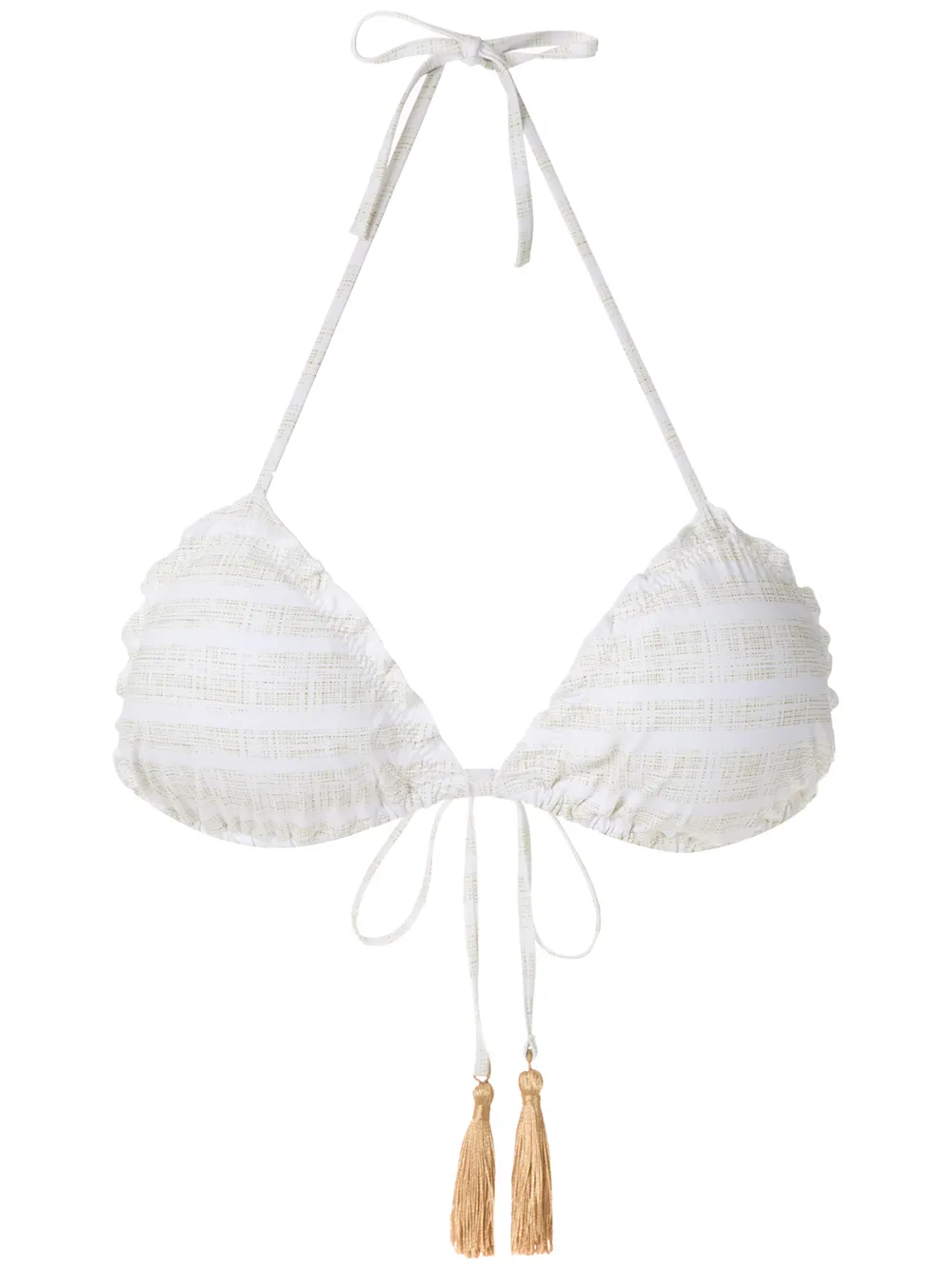 haut de bikini à imprimé abstrait