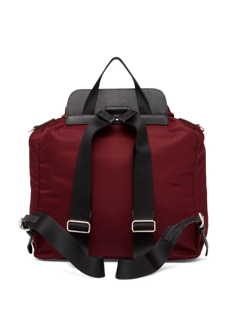 PRADA LOGO PLAQUE BACKPACK