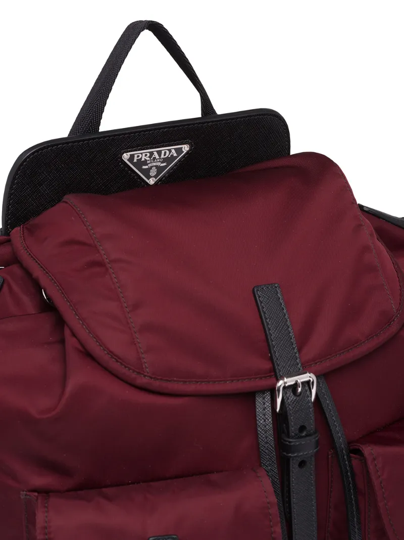 PRADA LOGO PLAQUE BACKPACK