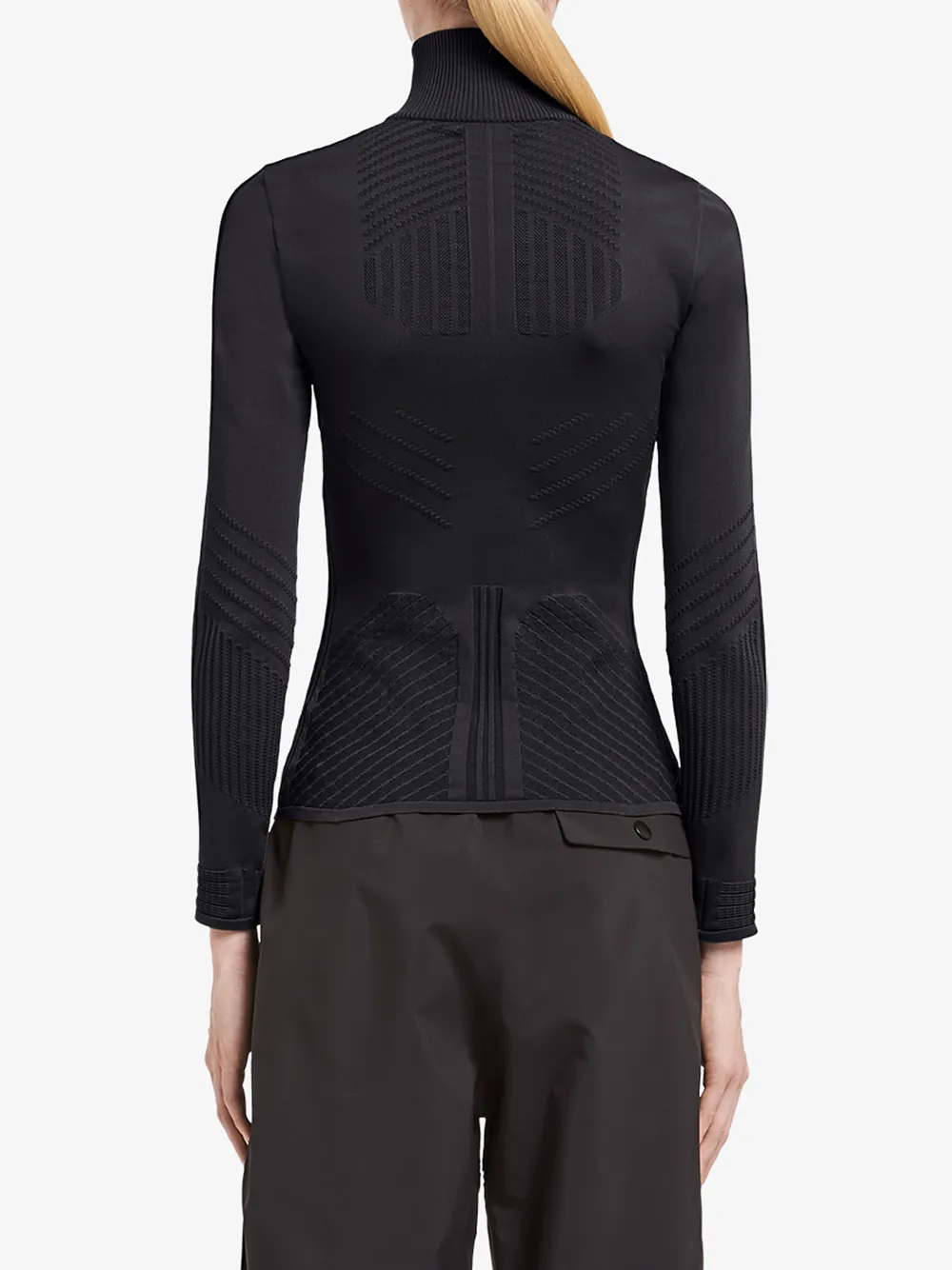 Prada Linea Rossa Technical Jacquard Sweater | Black