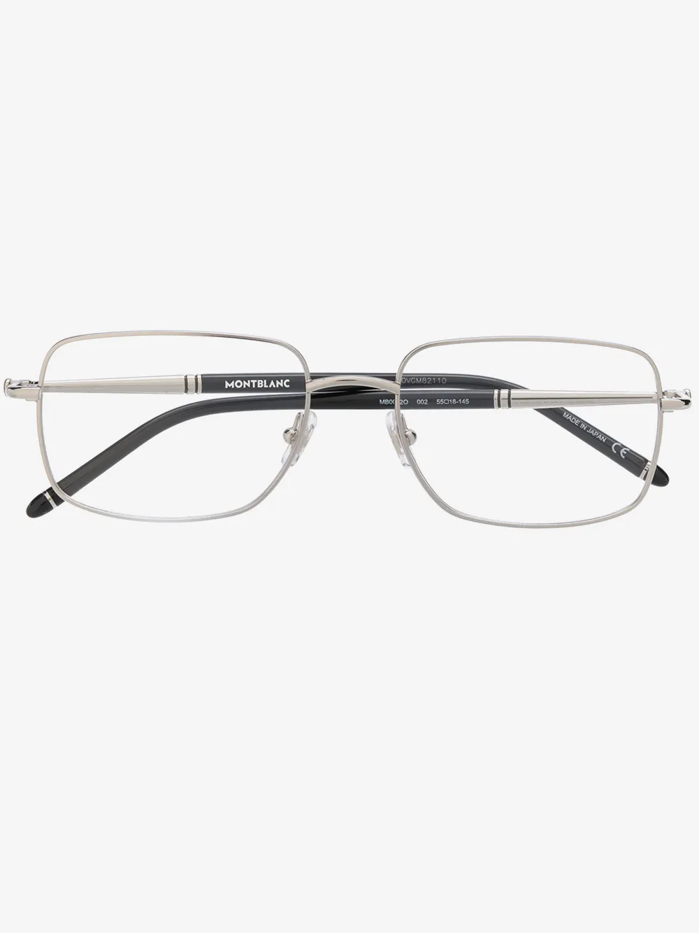 Montblanc slim square frame glasses | Silver | Image 1