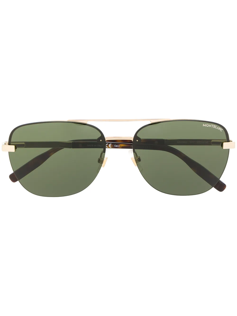 MONT BLANC EYEWEAR Zonnebril met piloten montuur Goud