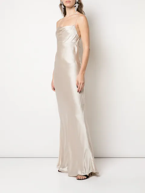 michelle mason bias maxi gown
