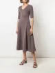 الصورة 2 من Rosetta Getty فستان ميدي بخطوط مائلة