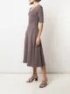 Rosetta Getty فستان ميدي بخطوط مائلة