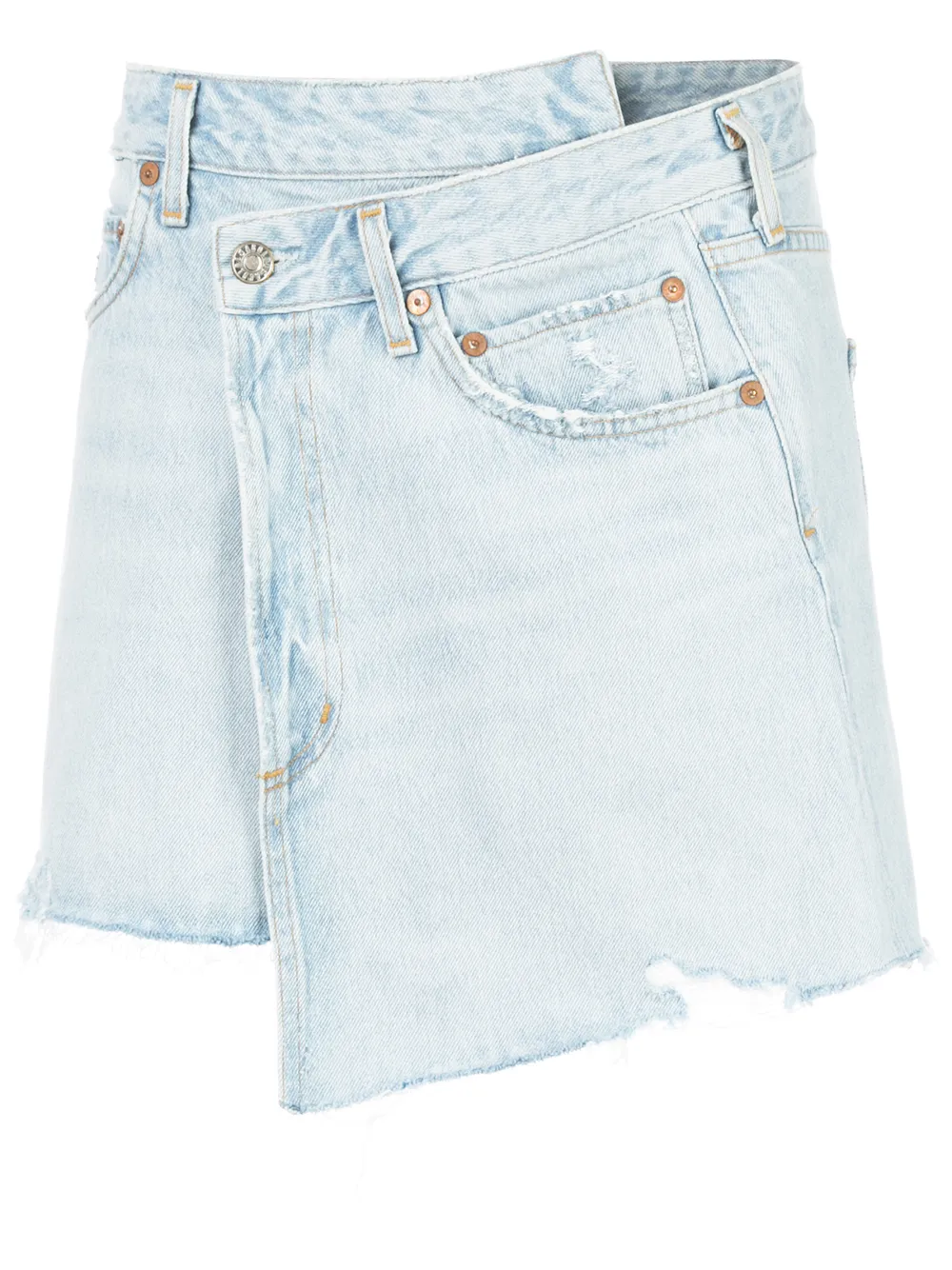 agolde asymmetrical skirt