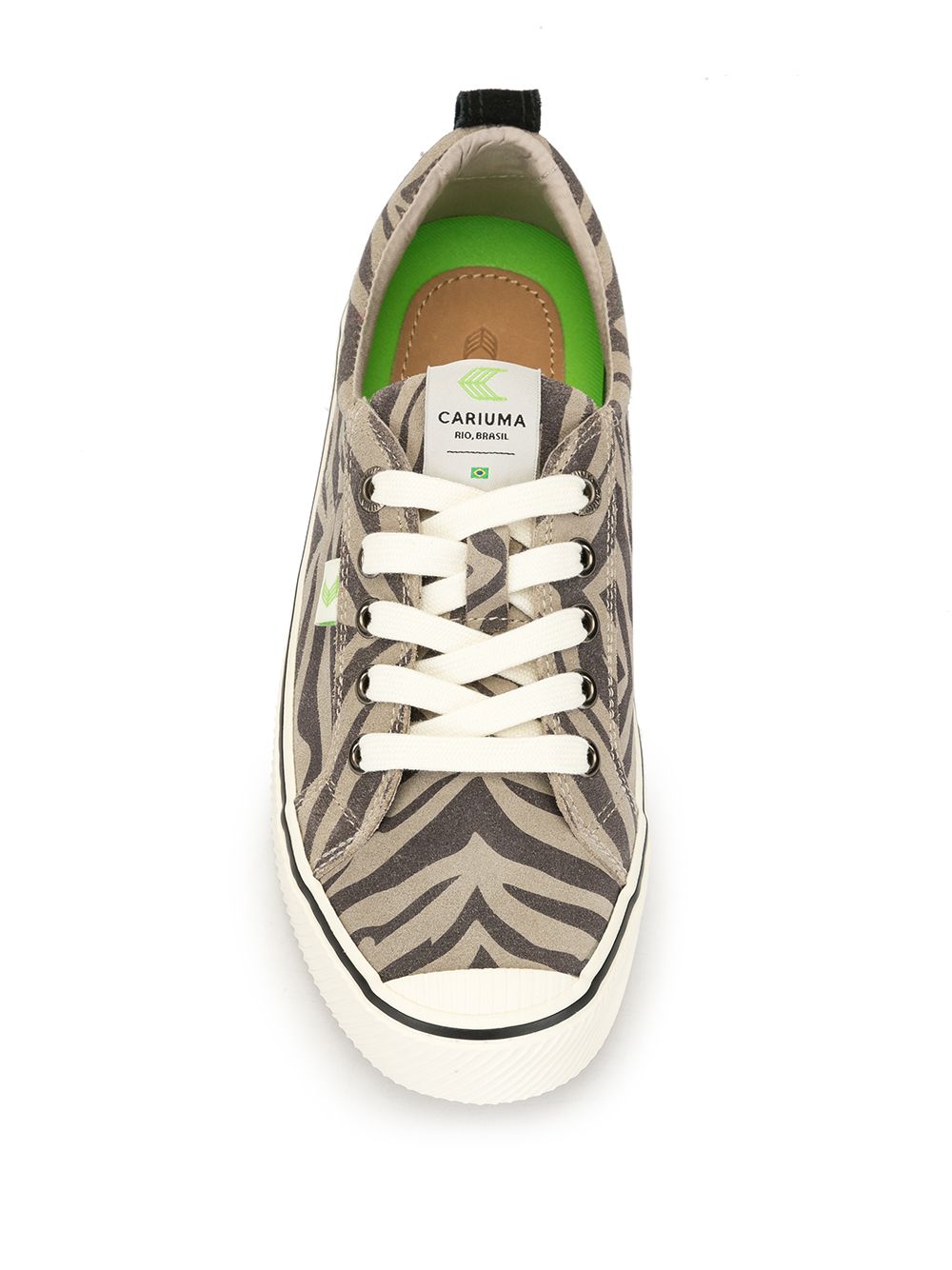 OCA LOW STRIPE ZEBRA PRINT GREY SUEDE SNEAKER