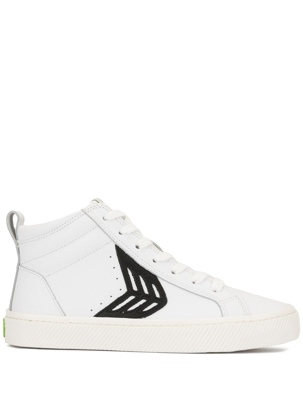 CATIBA high-top leather logo sneakers
