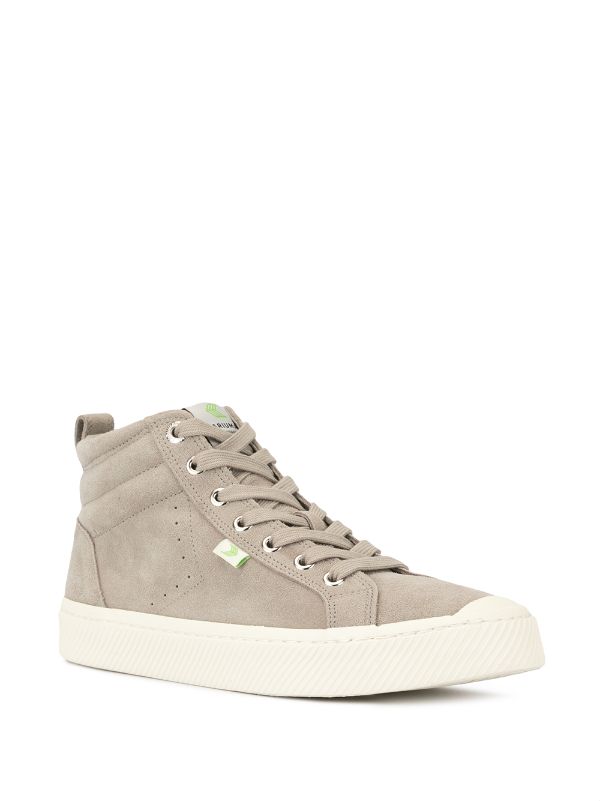 CARIUMA: Women's Low Top Cloud Grey Suede Sneakers