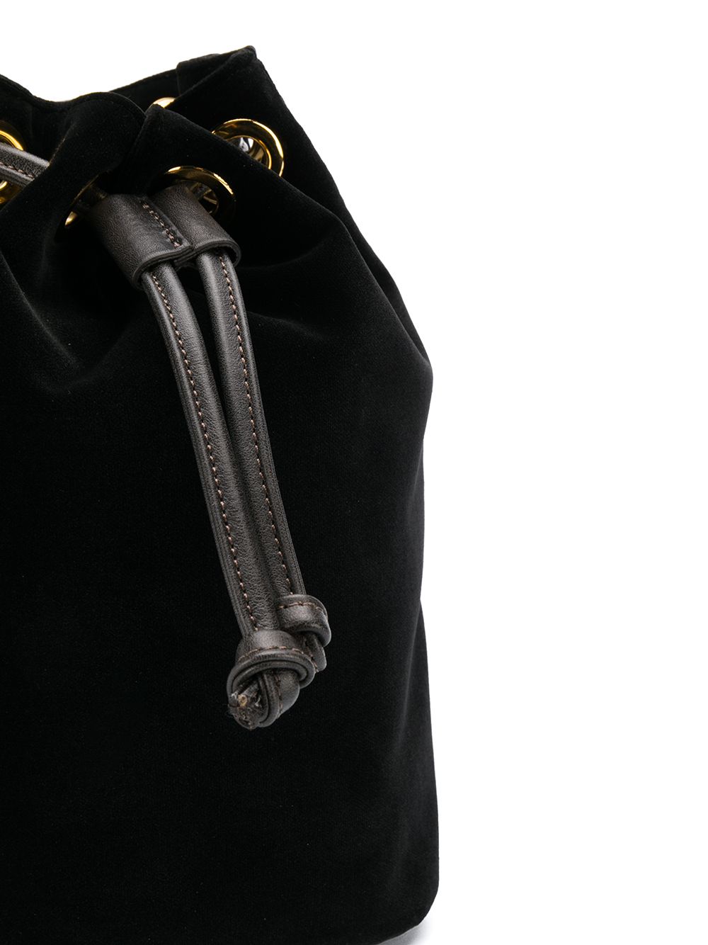 фото L'Autre Chose MINI BUCKET BAG IN VELLUTO NERO