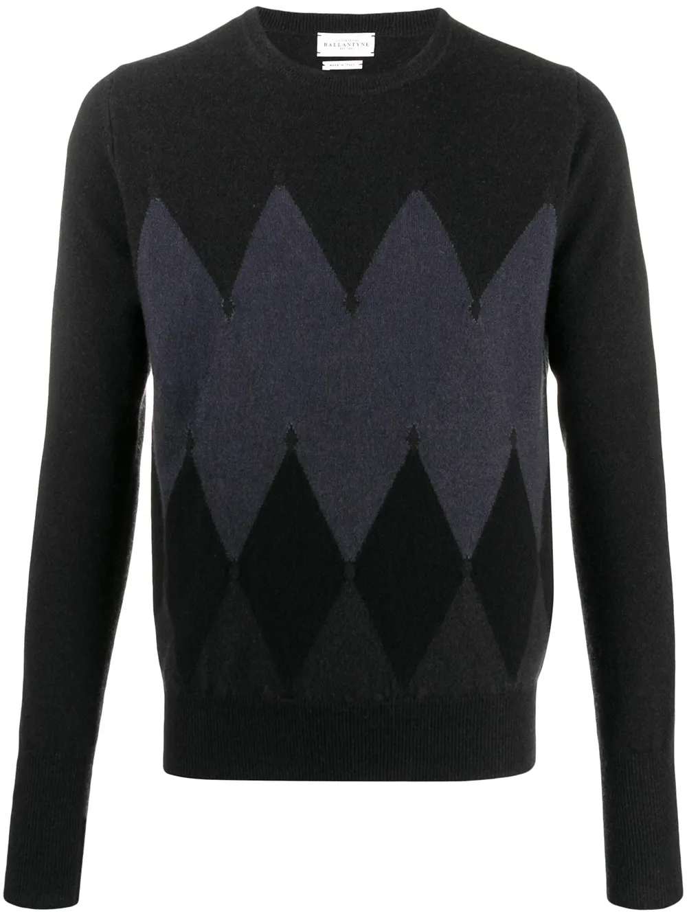 Ballantyne Trui met argyle patroon Blauw