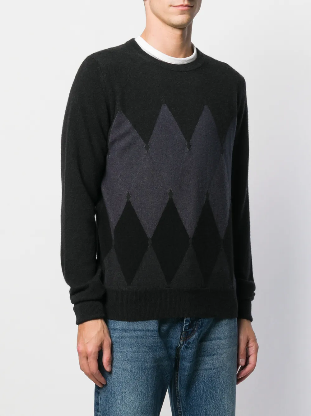 Ballantyne Trui met argyle patroon Blauw