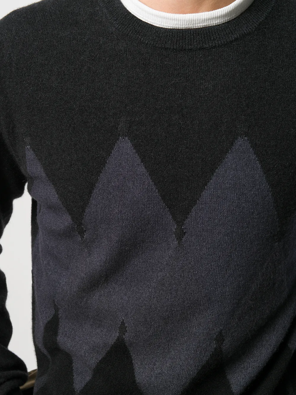 Ballantyne Trui met argyle patroon Blauw