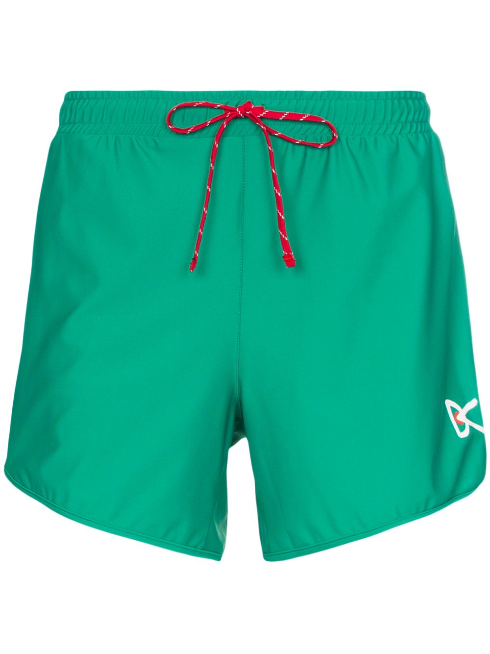 фото District vision green spino logo print track shorts