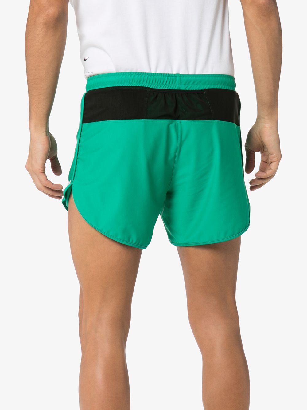 фото District vision green spino logo print track shorts