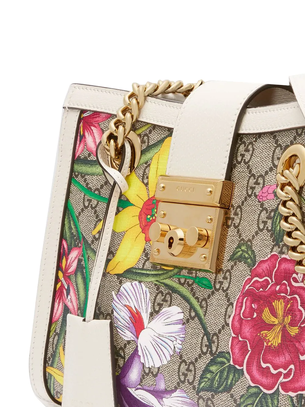 padlock gg flora small shoulder bag