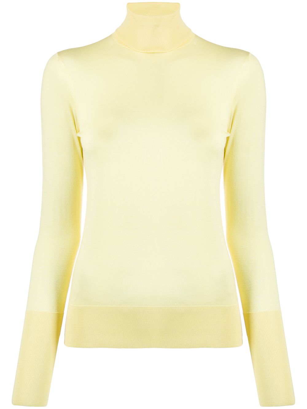 Victoria Beckham Slim-fit Turtleneck Knit In Yellow