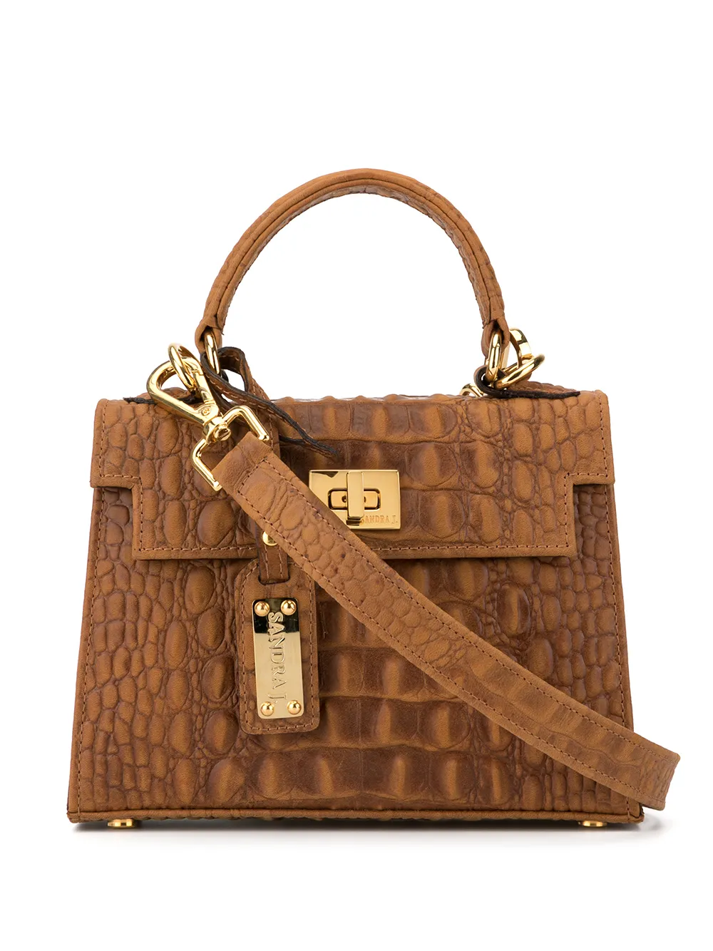 Sandra J Micro Jackie Handbag In Brown