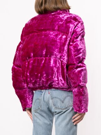 reversible velvet puffer jacket展示图